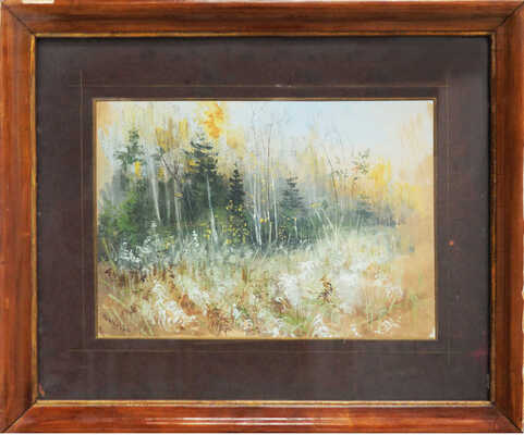 Неизвестный художник. Пейзаж с березами